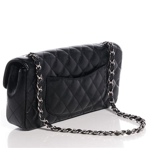 chanel caviar east west flap bag